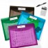 Denozer Document Holder Envelope, Holds 450 Letter/A4-Size Sheets, 4-Color 4-Pack (73556) Document Holder Assorted 